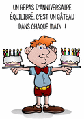 Un g&acirc;teau dans chaque main, c'est &eacute;quilibr&eacute; !
